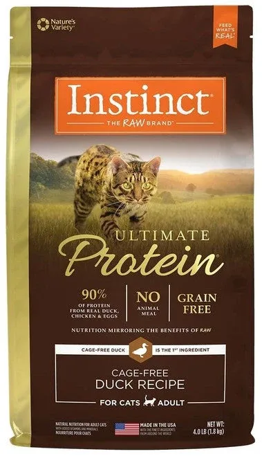 Nature's Variety Instinct Ultimate Protein Adult Grain Free Cage Free Duck Recipe Natural Dry Cat Food-4/ 4 lb-{L+1} - Image 2
