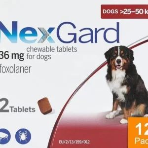 Nexgard for Dogs 60-121 lbs (25-50 kg) 12 Chewables