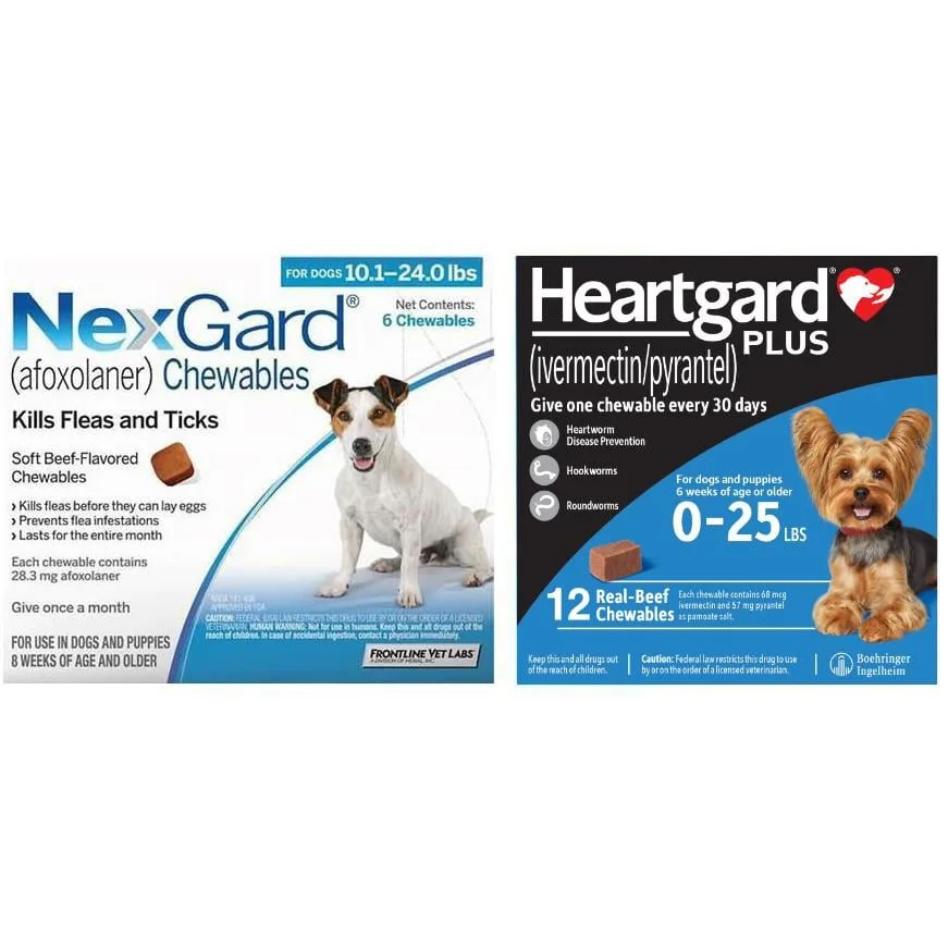 NexGard & Heartgard (Blue) Combo Dogs 10-24 lbs (4-10 kg) - 12 pack - Image 2