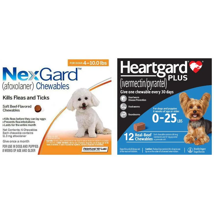 NexGard & Heartgard (Blue) Combo Dogs 4-10 lbs (2-4kg) - 12pk - Image 2
