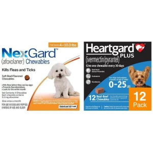 NexGard & Heartgard (Blue) Combo Dogs 4-10 lbs (2-4kg) - 12pk