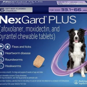 Nexgard Plus Large 33 - 66 lbs (Purple) - 6 pack