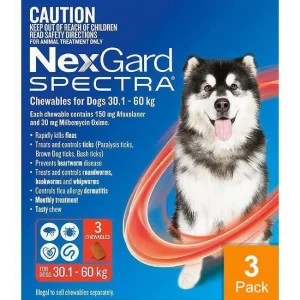 Nexgard Spectra XL 66 - 130 lbs (30 - 60 kg) - 3 pack