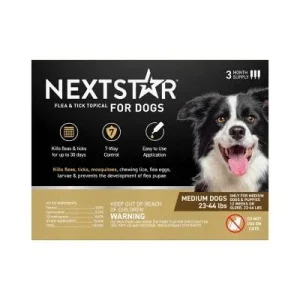 NextStar Fast-Acting Flea and Tick Treatment for Medium Dog 23-44 lb., 3 ct.