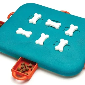 Nina Ottosson Dog Casino Interactive Treat Puzzle Dog Toy, Turquoise - Level 3 (Advanced)