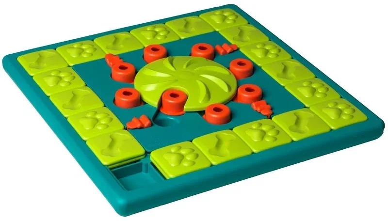 Nina Ottosson MultiPuzzle Interactive Dog Treat Puzzle Toy, Blue - Level 4 (Expert)