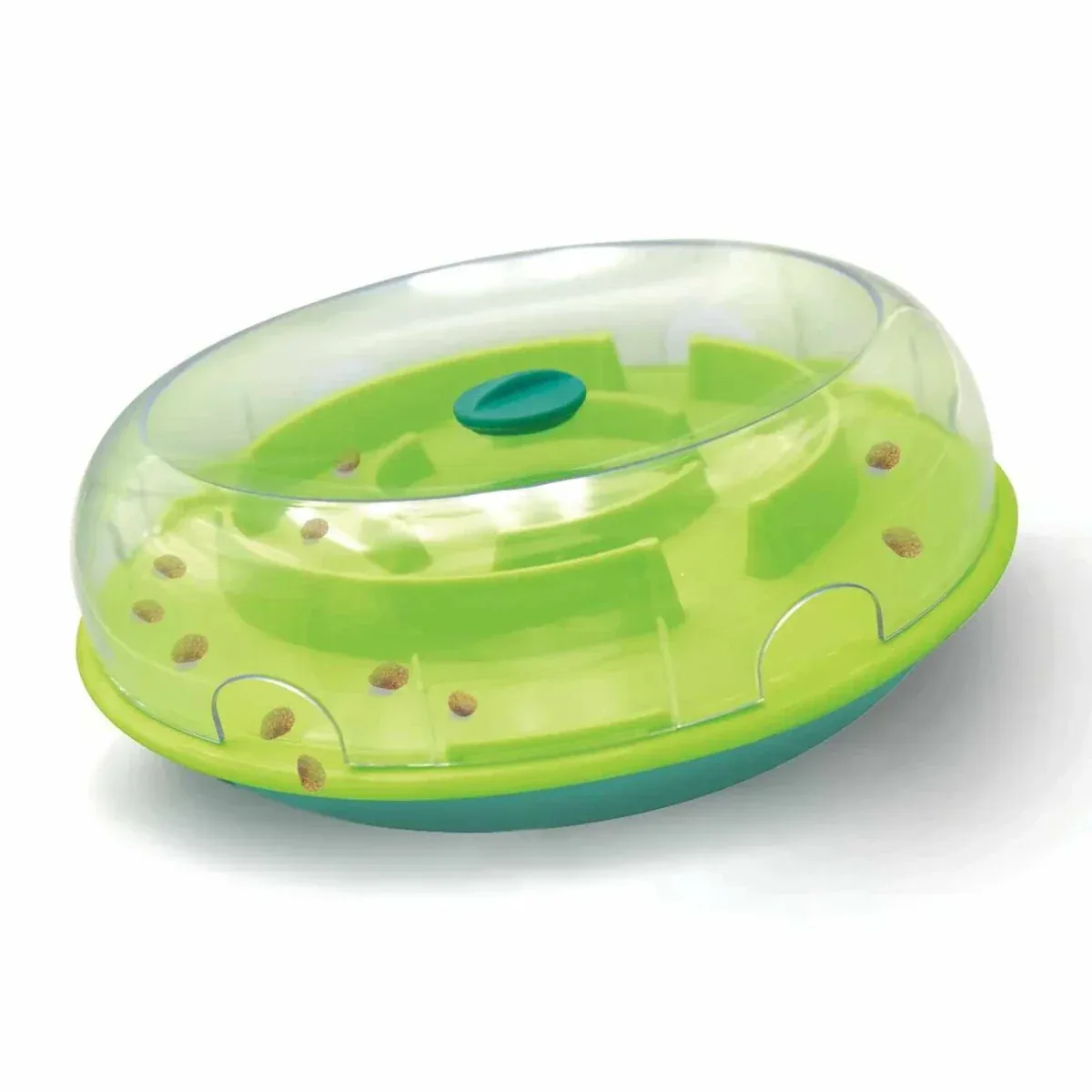 Nina Ottosson Wobble Slow-Feeder Bowl Dog Game Blue/Green Level 1