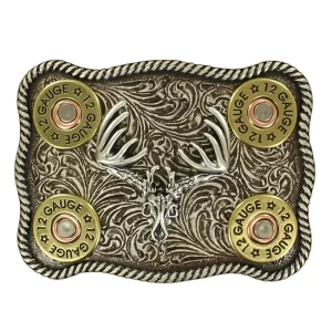 Nocona Buck Skull & Shotgun Shell Buckle