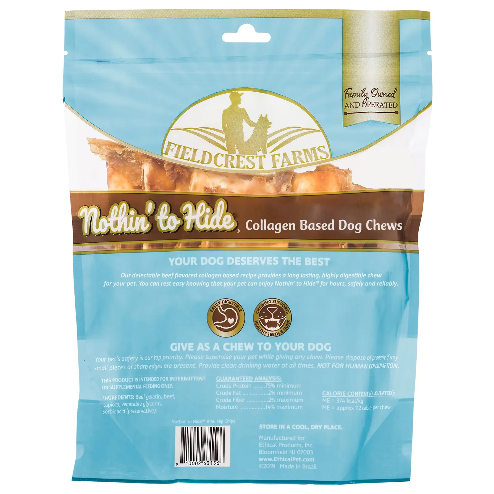 Nothin' to Hide Flip Chips 8pk Bag - Beef Flavor - Image 2