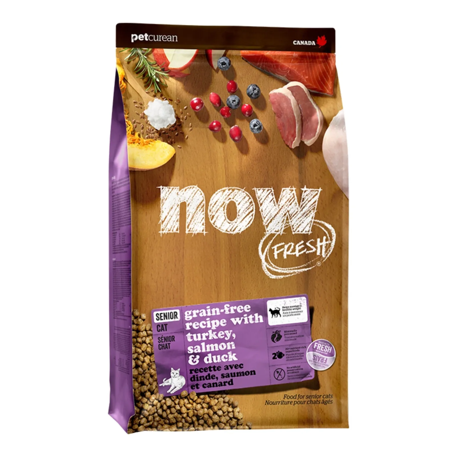 Now Fresh Grain-Free Senior Cat Dry Cat Food - Turkey, Salmon & Duck, 3 lb