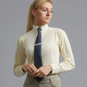 NQP Tessa Ladies Long Sleeve Tie Shirt Vanilla