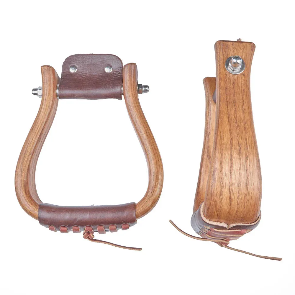 NRS 2in Ranchman Wood Flat Bottom Stirrups