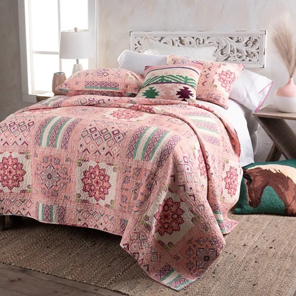 NRS Desert Rose Aztec Hooked Pillow - Image 2