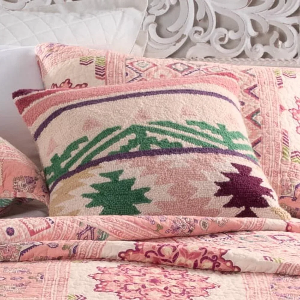 NRS Desert Rose Aztec Hooked Pillow