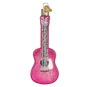 NRS Glittered Glam Guitar Ornament