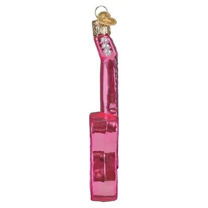 NRS Glittered Glam Guitar Ornament - Image 2
