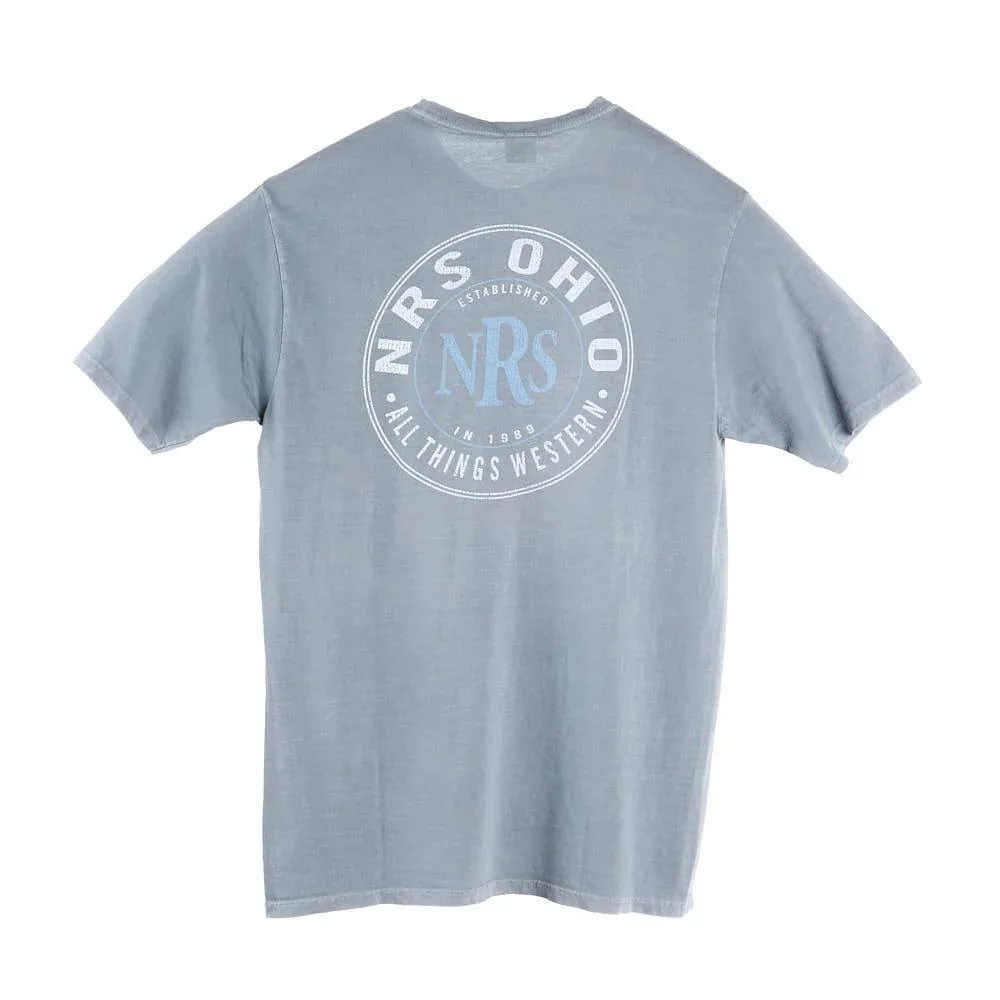 NRS Ohio All Things Western Circle Logo Grey Tee Shirt