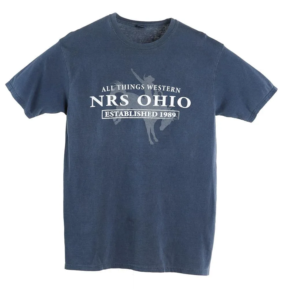 NRS Ohio Bucking Horse Indigo Tee Shirt