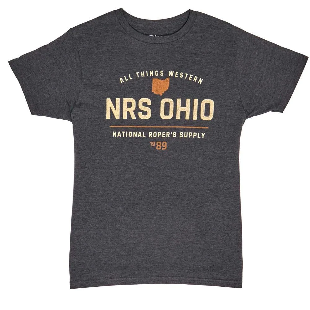 NRS Ohio National Ropers Supply 1989 Black Tee Shirt