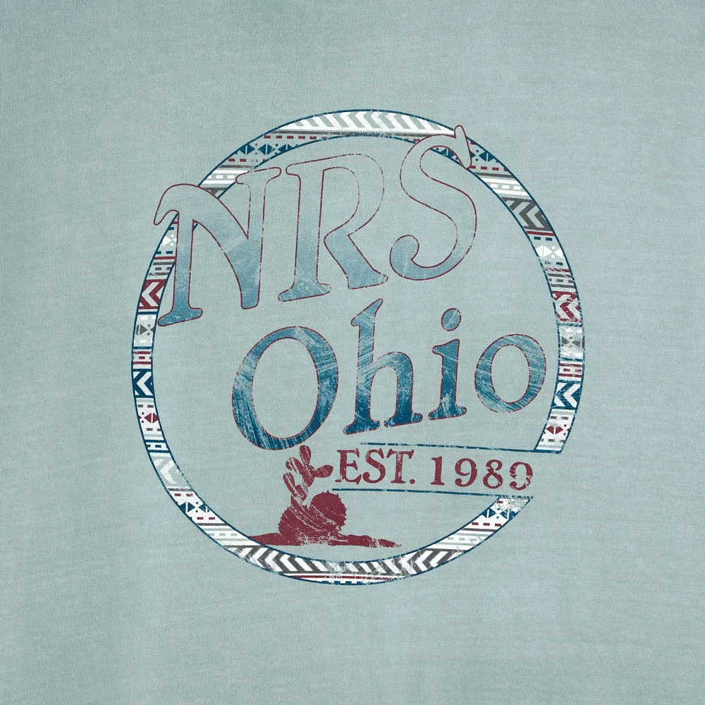 NRS Ohio Pale Jade Aztec Border Logo Tee Shirt - Image 2