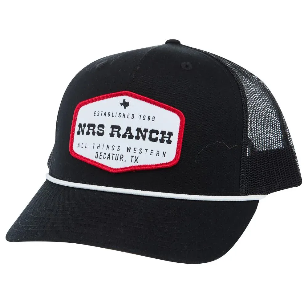 NRS Ranch Black/White Rope Cap