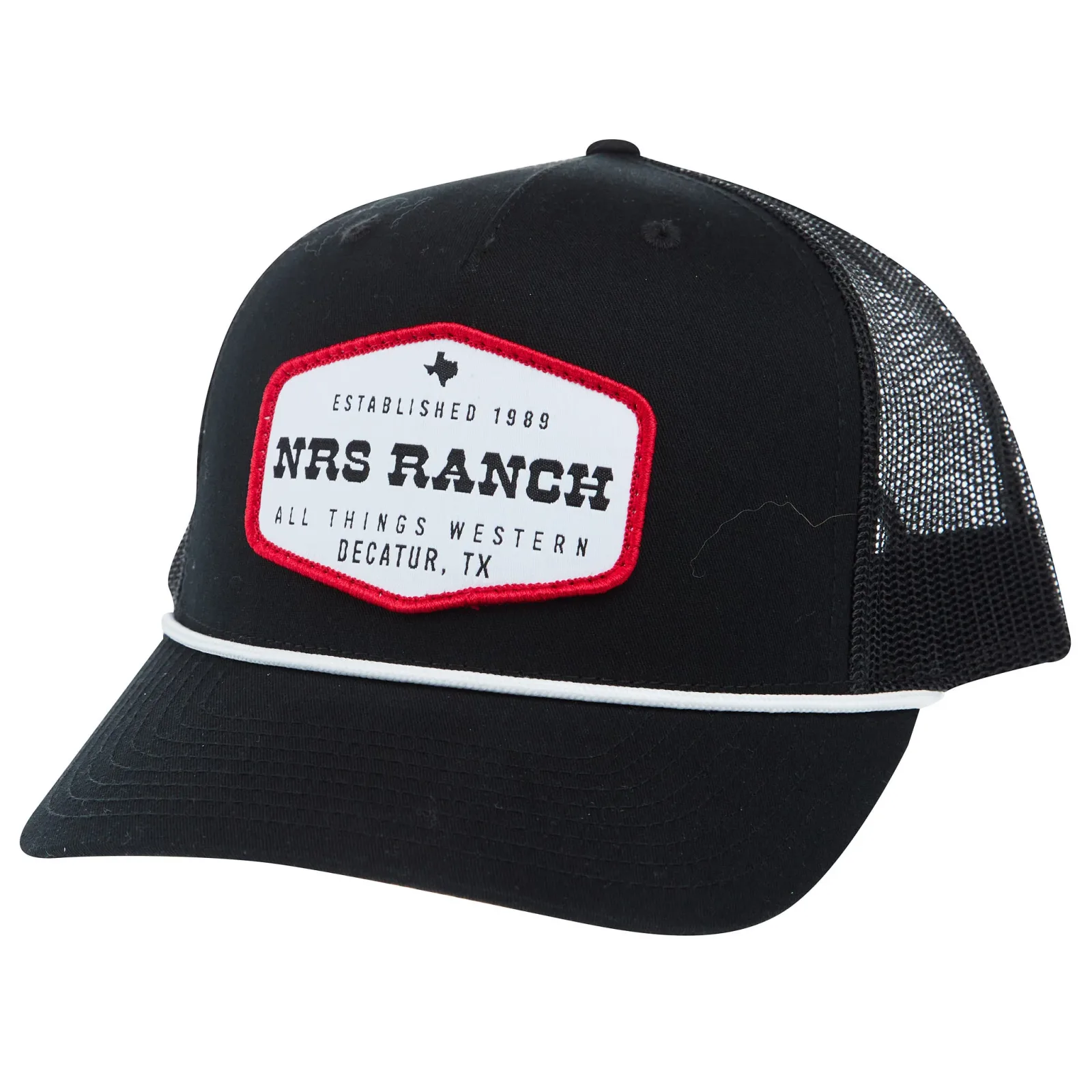 NRS Ranch Black/White Rope Cap - Image 2