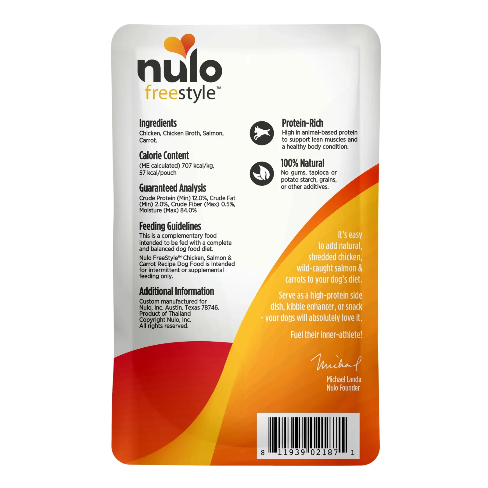 Nulo FreeStyle Chicken, Salmon, & Carrot Meaty Topper for Dogs - Image 2