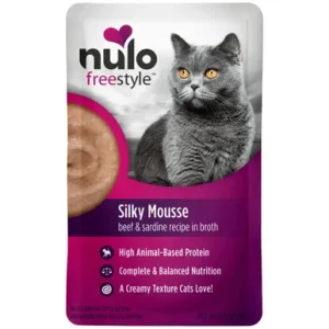 Nulo Freestyle Silky Mousse Beef & Sardine Recipe in Broth Kitten & Adult Wet Cat Food