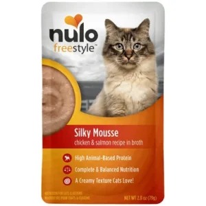 Nulo Freestyle Silky Mousse Chicken & Salmon Recipe in Broth Kitten & Adult Wet Cat Food