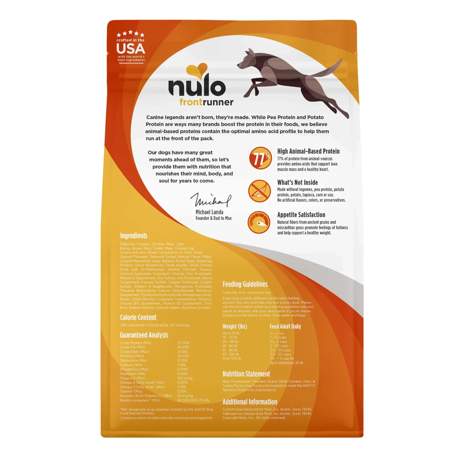 Nulo Frontrunner Chicken, Oats & Turkey Dry Dog Food - Image 2