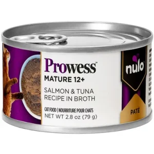 Nulo Prowess Mature 12+ Salmon & Tuna Paté Recipe in Broth Senior Canned Cat Food