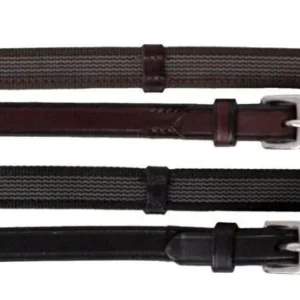 Nunn Finer Sure Grip Reins with Stops 5/8 x 58 Havana
