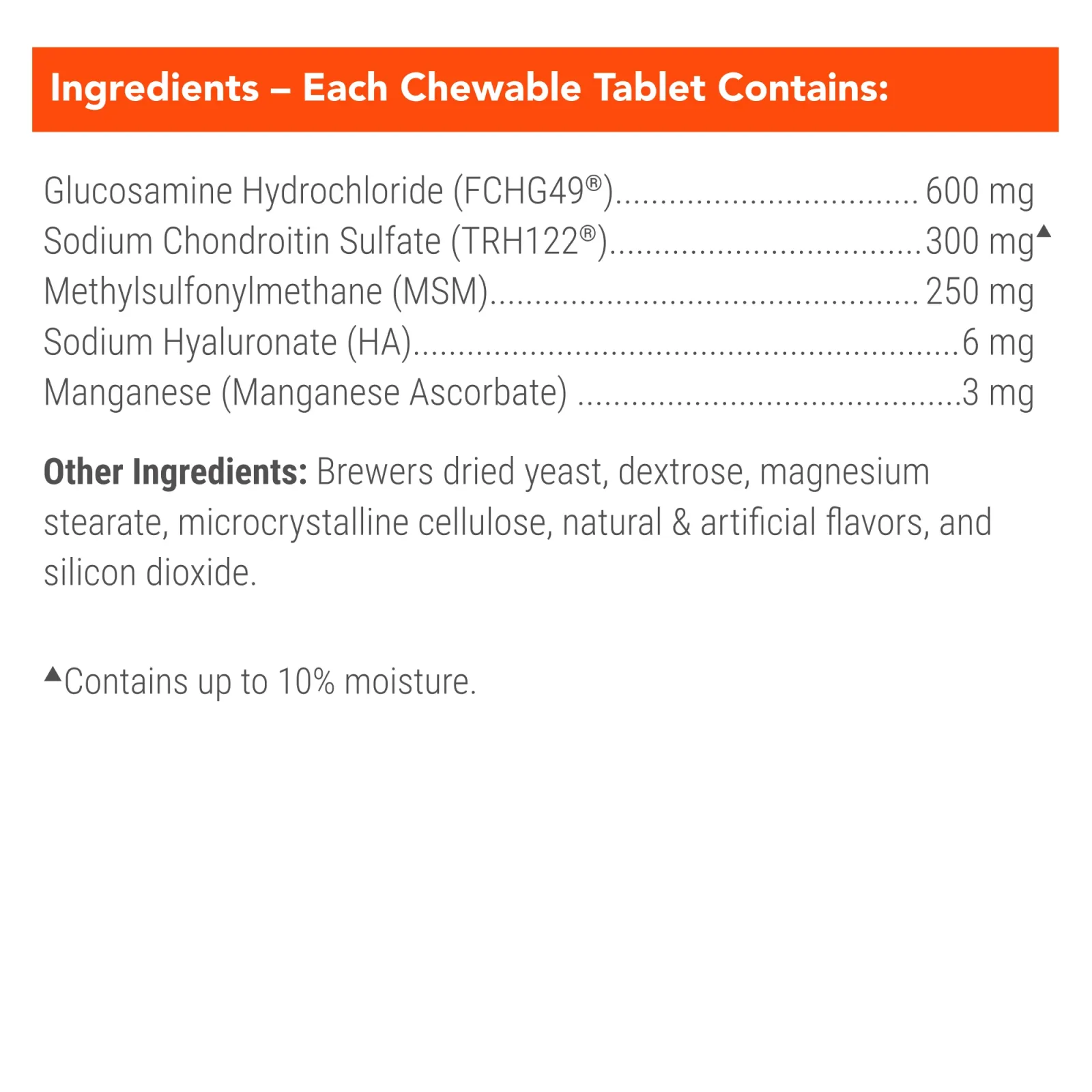 Nutramax Cosequin Maximum Strength Plus MSM & HA Chewable Tablets for Dogs, Count of 60 - Image 2