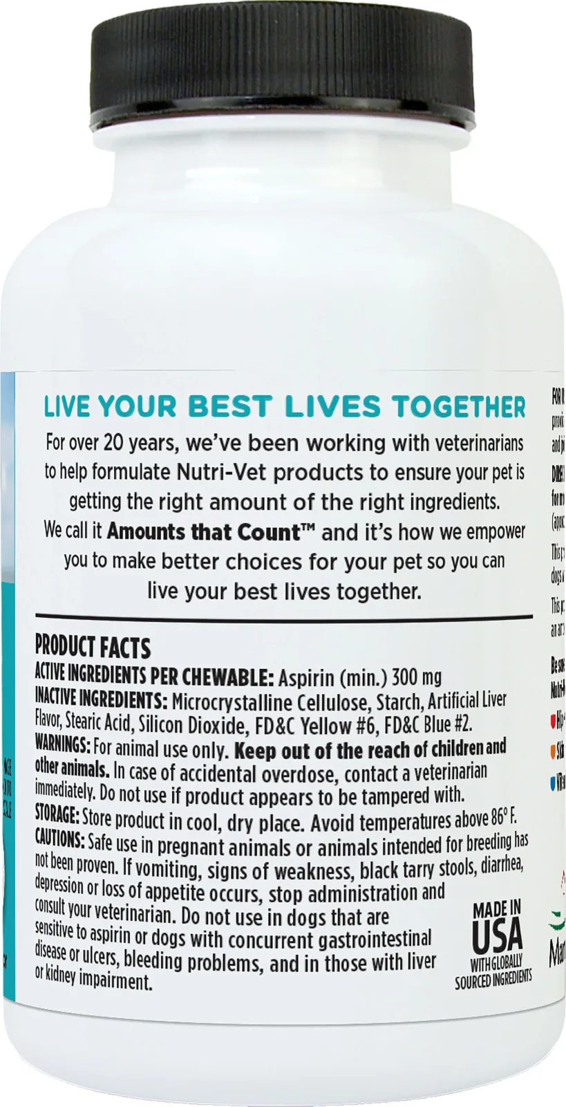 Nutri-Vet 300mg Aspirin For Dogs 75 Count - Image 2