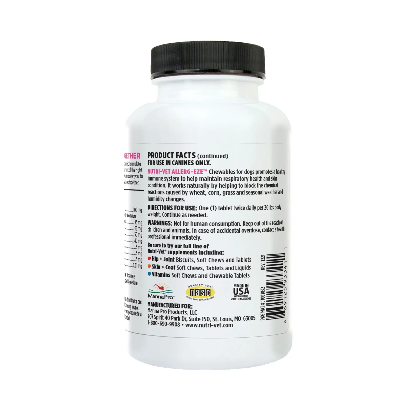 Nutri-Vet Allerg-Eze Chewables For Dogs 60 Count - Image 2