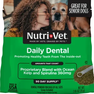 Nutri-Vet Daily Dental Powder for Dogs 2.65 oz