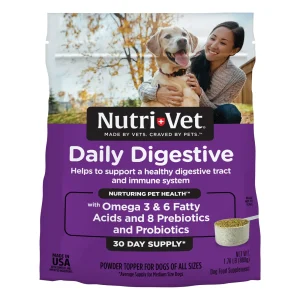 Nutri-Vet Daily Digestive Powder for Dogs with Omega 3 & 6 Fatty Acids, 1.76 lb