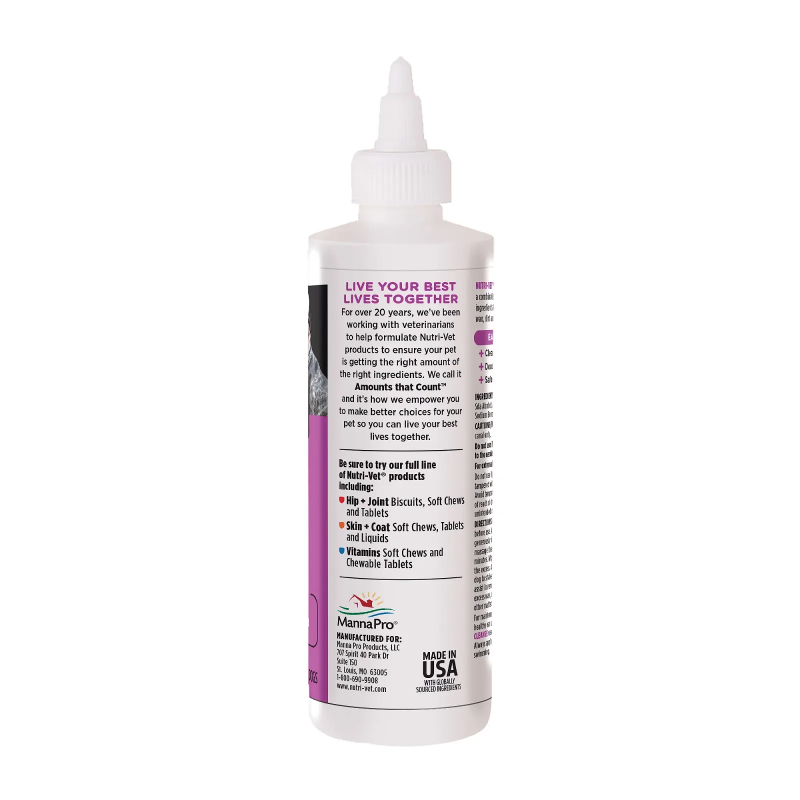 Nutri-Vet Ear Cleanse Liquid 8 Ounce - Image 2