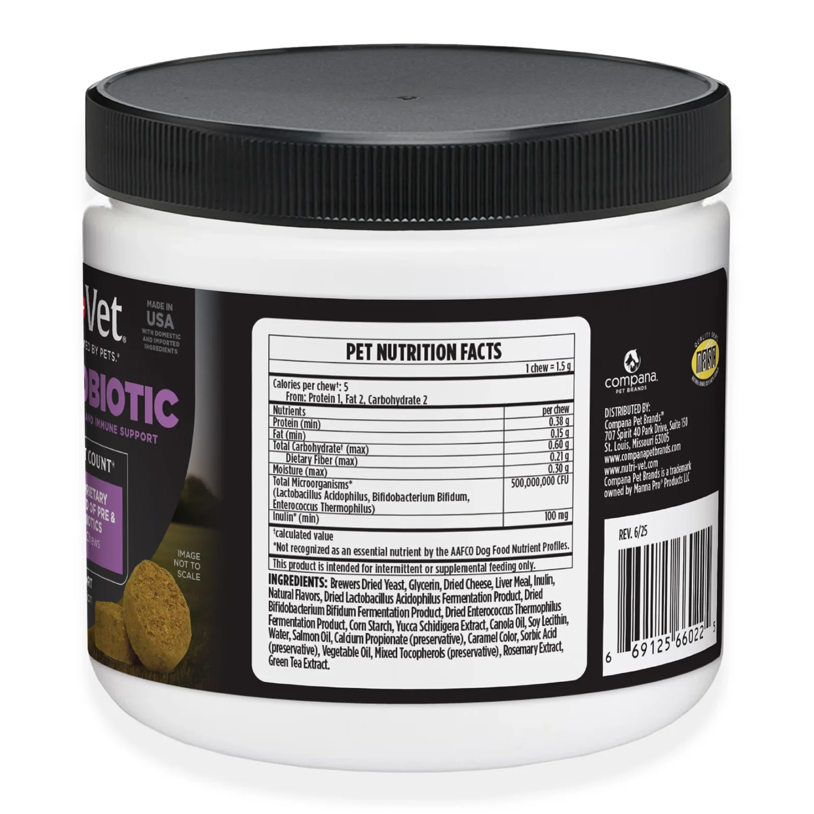 Nutri-Vet Pre and Probiotic Soft Chews for Dogs, 120 Soft Chews - Image 2