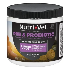 Nutri-Vet Pre and Probiotic Soft Chews for Dogs, 120 Soft Chews