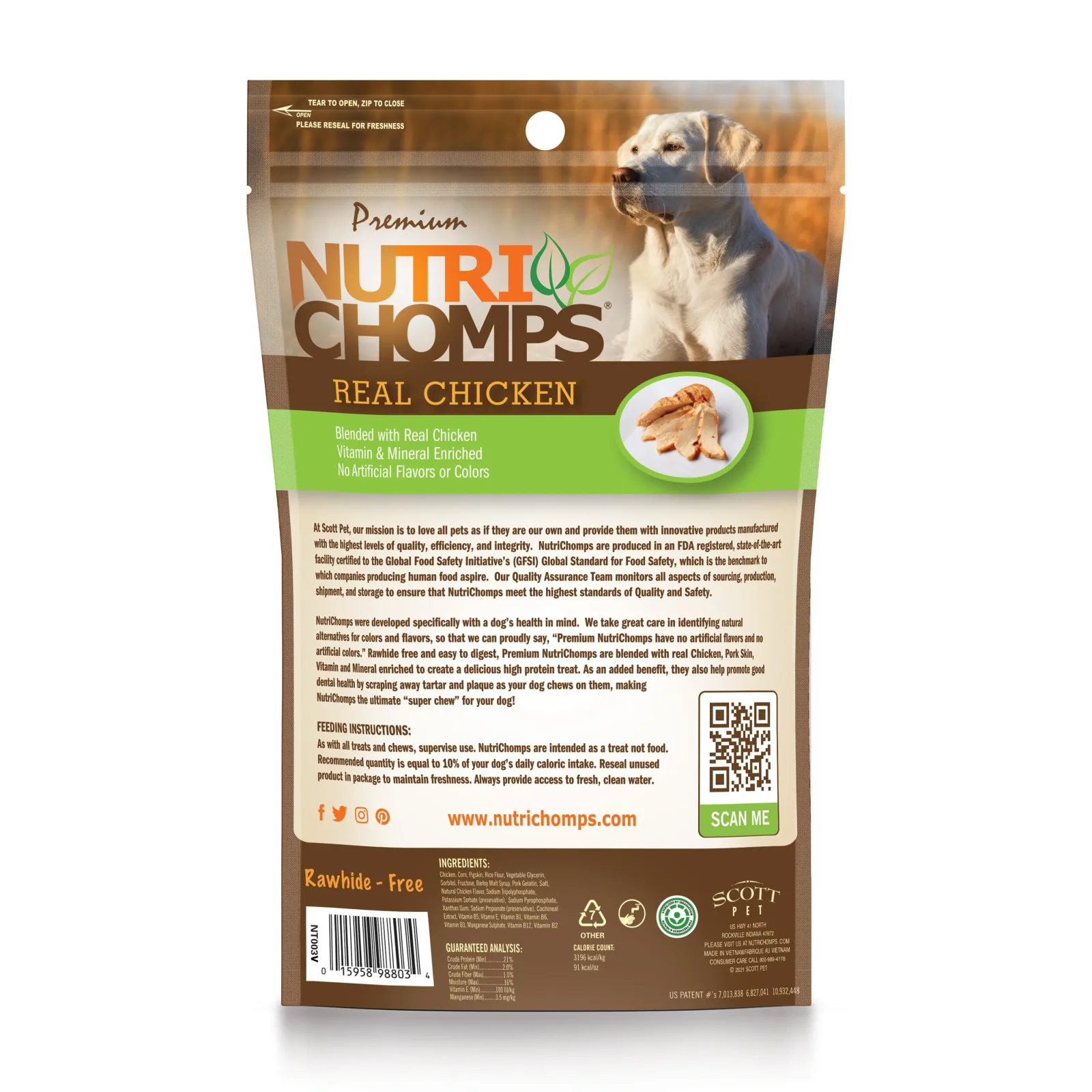 NutriChomps 2.5-inch Chicken Mini Knots, 8 Count Dog Chews - Image 2