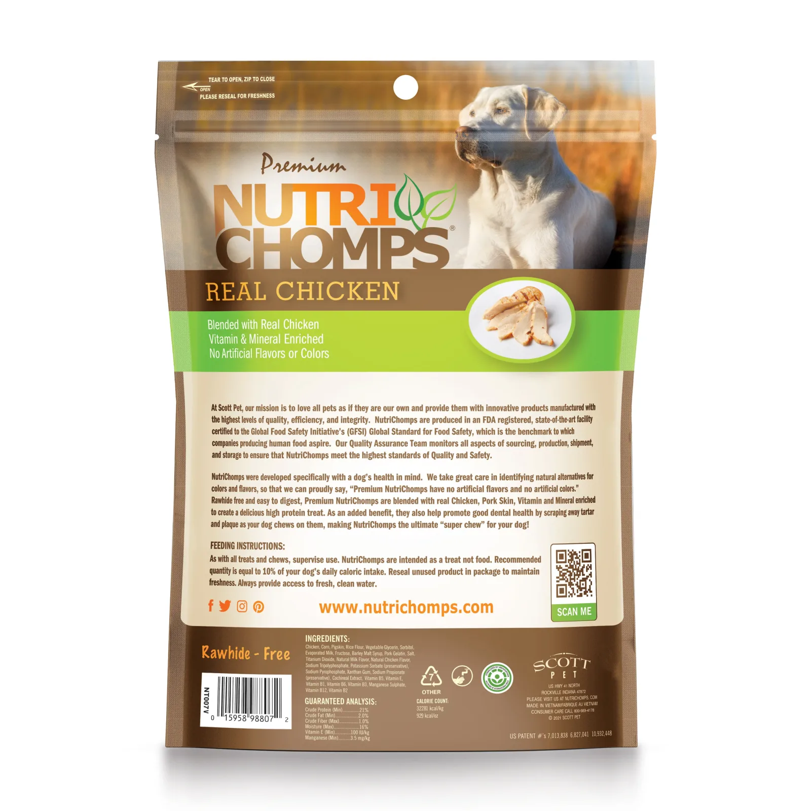 NutriChomps 4-inch Chicken Wrapped Knot, 7 Count Dog Chews - Image 2