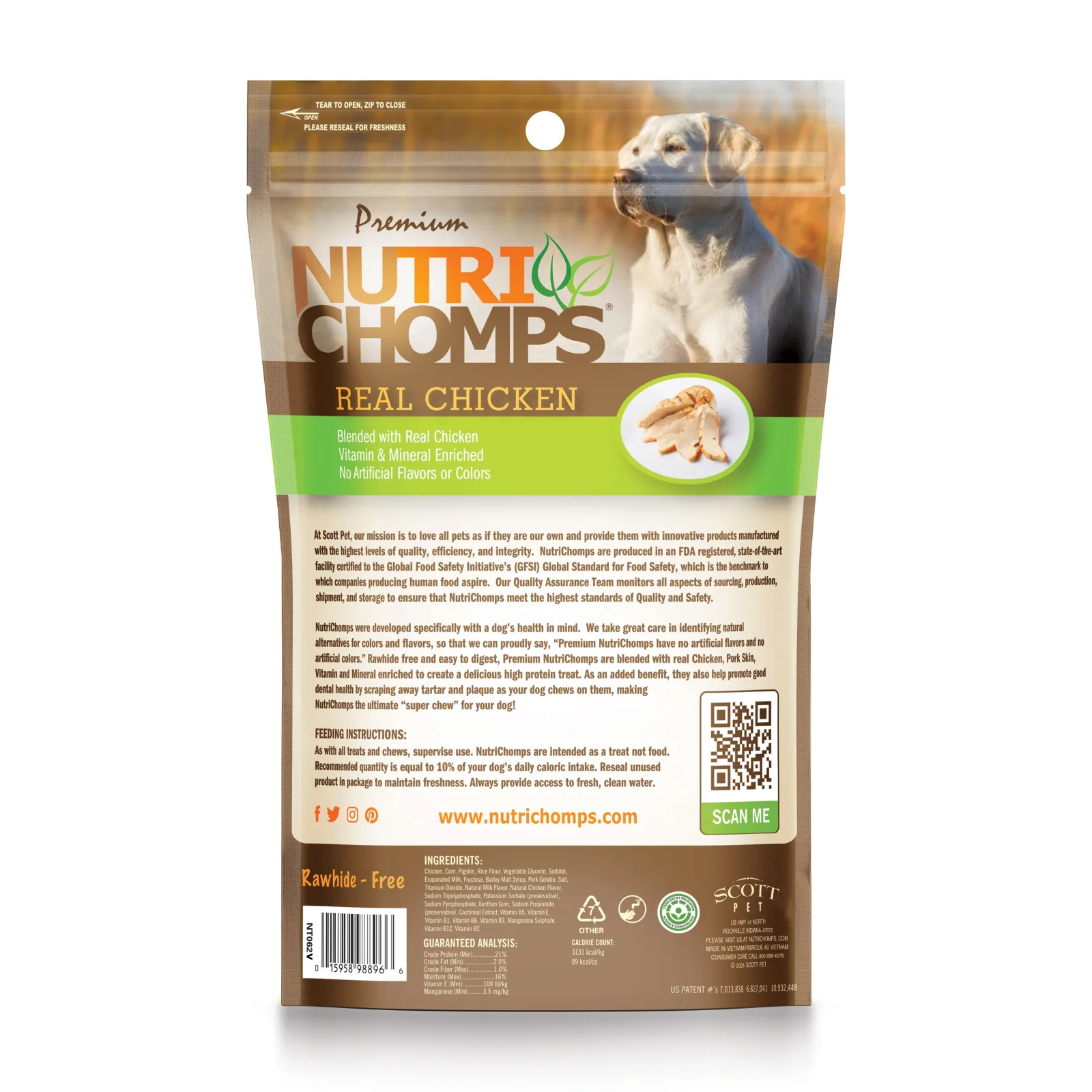 NutriChomps 6-inch Chicken Wrapped Mini Twist, 10 Count Dog Chews - Image 2