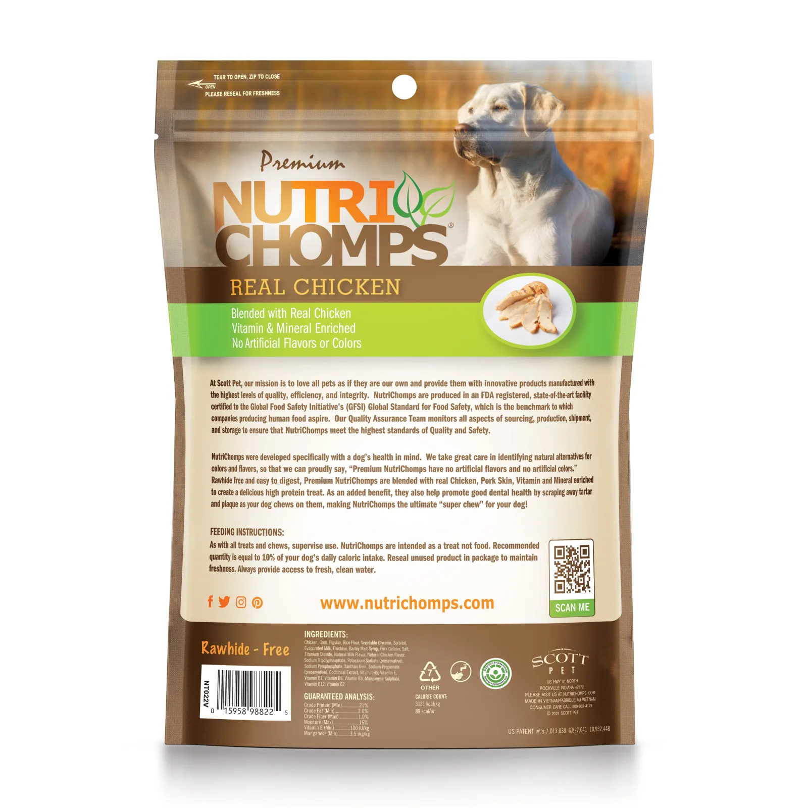 NutriChomps 6-inch Chicken Wrapped Twist, 15 Count Dog Chews - Image 2