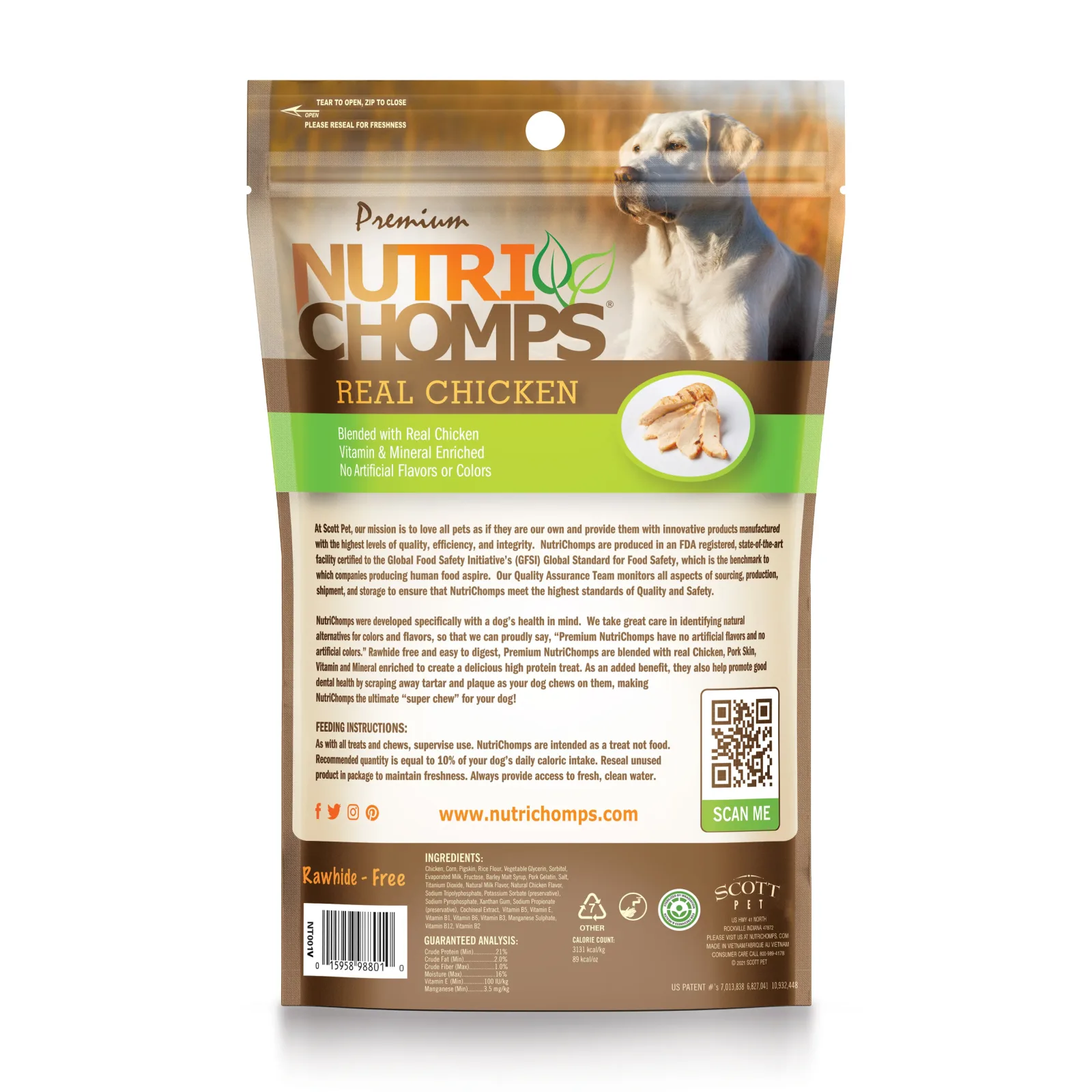 NutriChomps 6-inch Chicken Wrapped Twist, 4 Count Dog Chews - Image 2