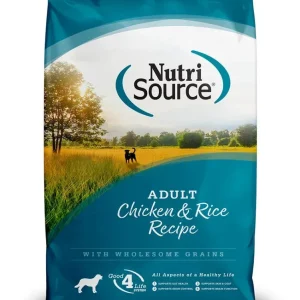 NutriSource Adult Chicken & Rice Dry Dog Food, 26-lb