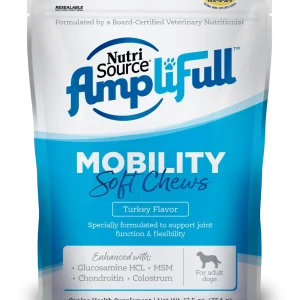 NutriSource AmpliFull Mobility Soft Chews Dogs Supplement Turkey 70 ct