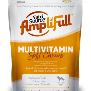 NutriSource AmpliFull Multivitamin Soft Chews Dogs Supplement Turkey 70 ct