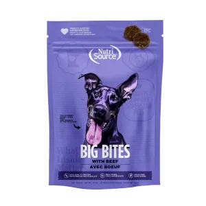 NutriSource Big Bites Grain Free Dog Treats Beef 14 oz