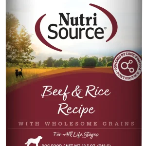NutriSource Canned Dog Food Beef & Rice 12ea/12.3 oz